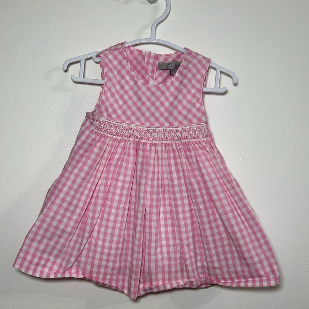 Fleurisse Pink Gingham Sleeveless Dress
